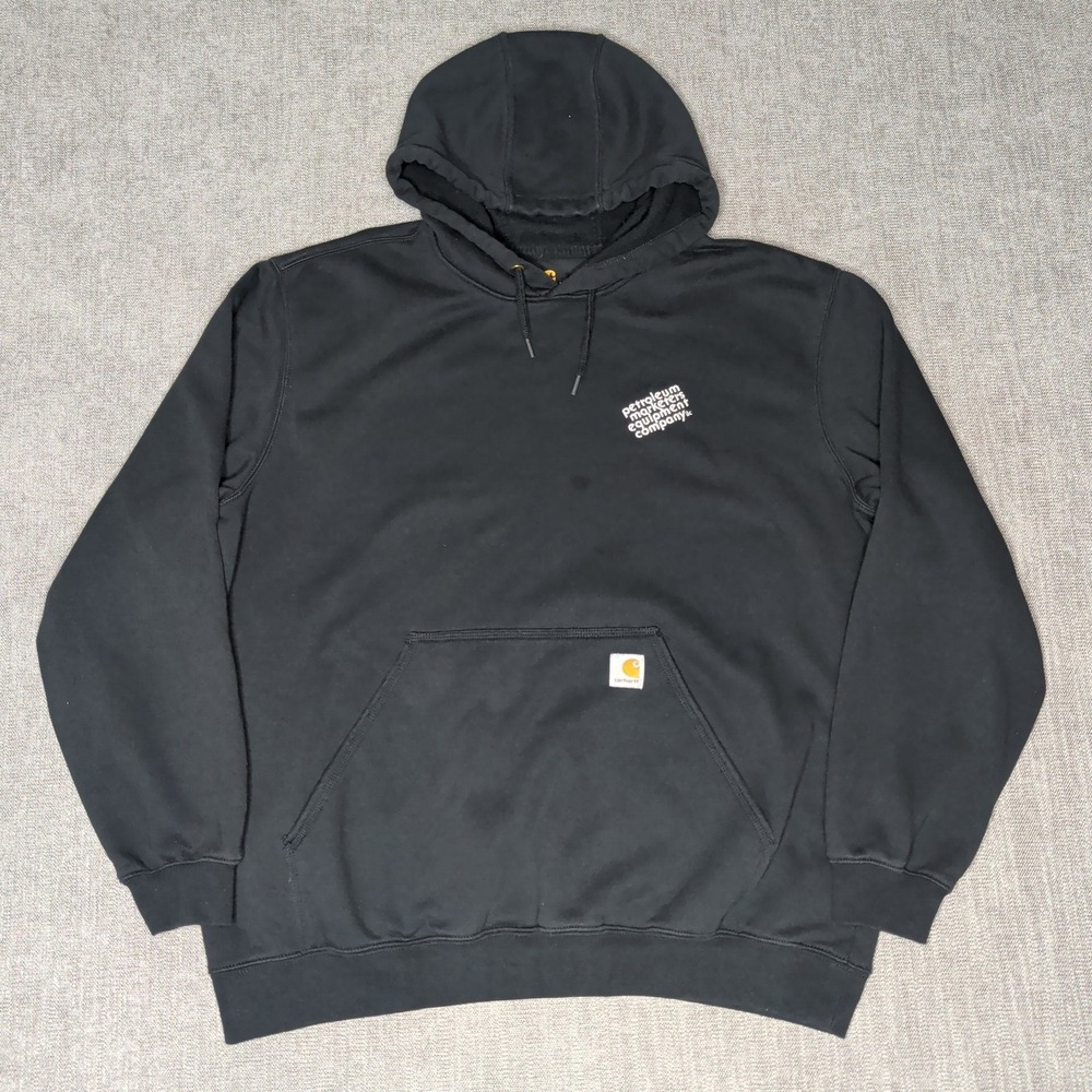 Carhartt Mens XL Black Original Fit Hoodie Petroleum Marketers Equipment Co OPW